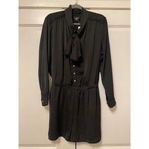 Ann Taylor LOFT Black Romper w/Bow Tie, Size L, New w/Tags